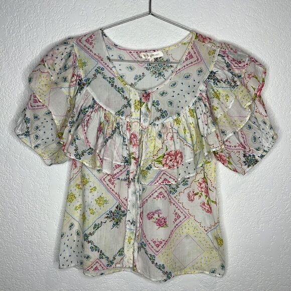 LoveShackFancy Amora Top Medium in Magic Light  Revolve - Picture 2 of 14